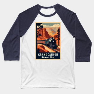 Grand Canyon National Park Vintage Travel Poster Baseball T-Shirt